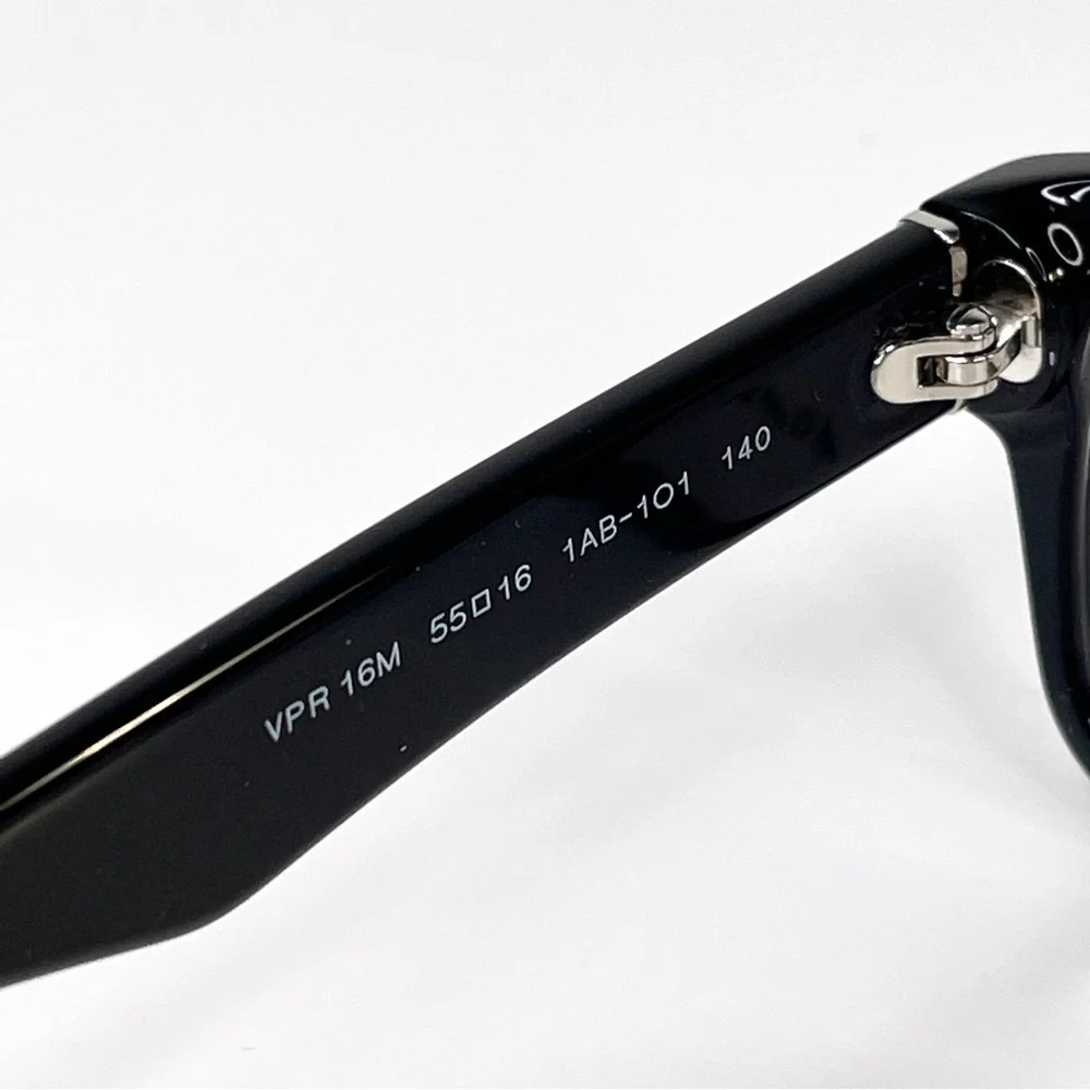 PRADA 55mm Rectangular Optical Glasses Black NEW In Case With Box